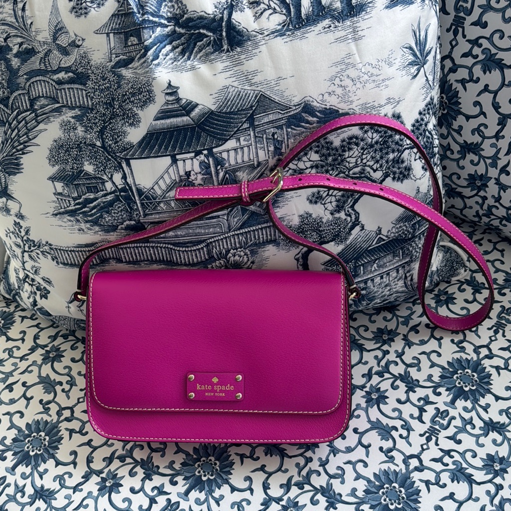 Kate Spade Pink Crossbody Bag With Adjustable Strap